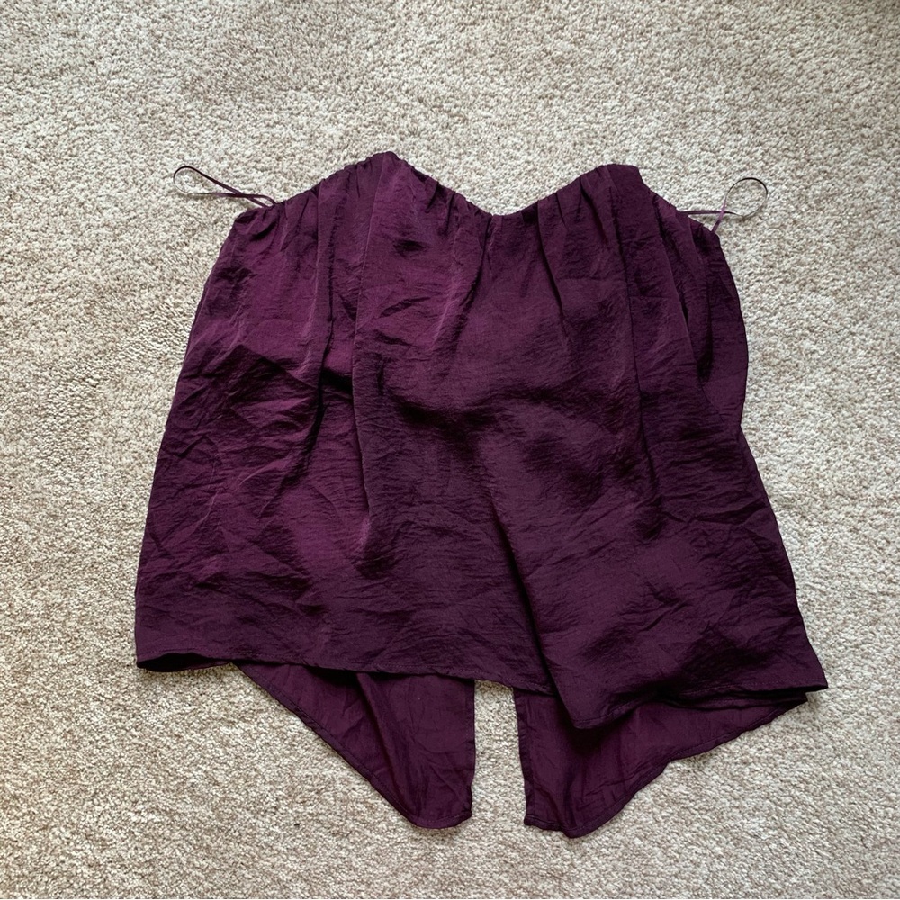 Purple Strapless Top